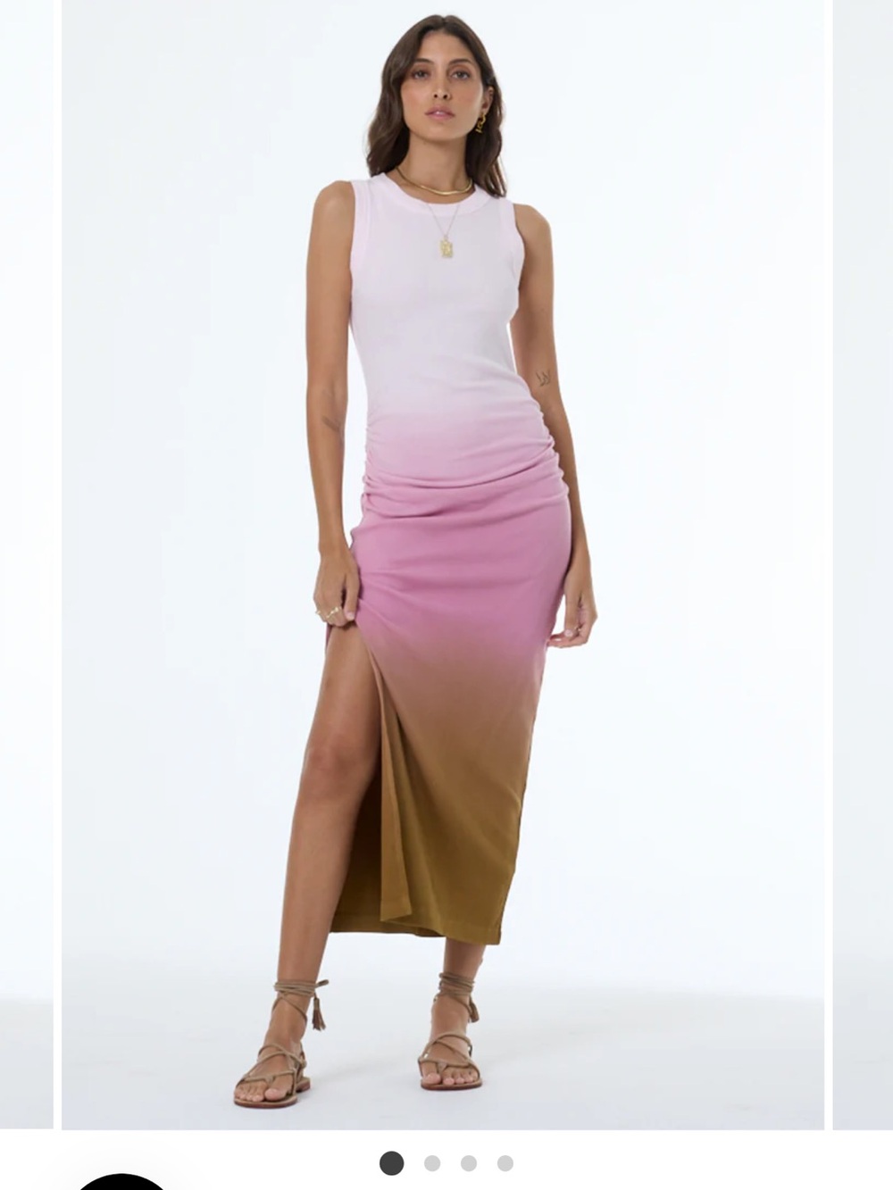 YFB Tamara Cotton Rib Dress // Pink Mauve Ombre